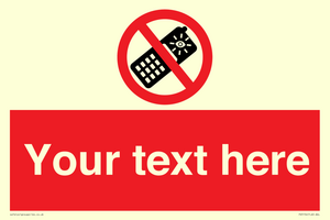 Custom No camera phones Sign